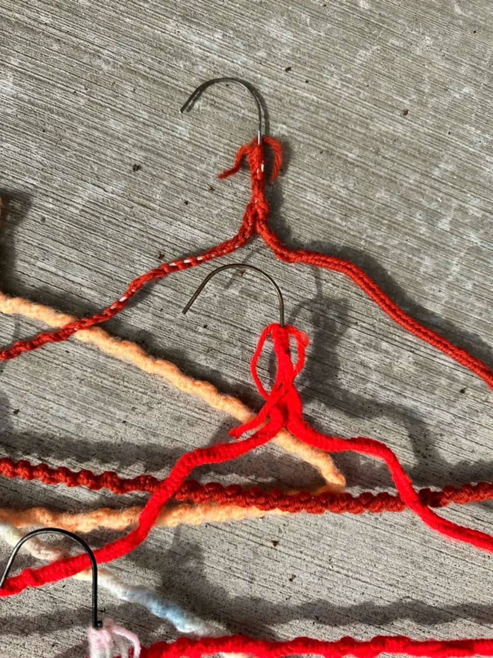 Vintage Crochet Hangers Set of 5